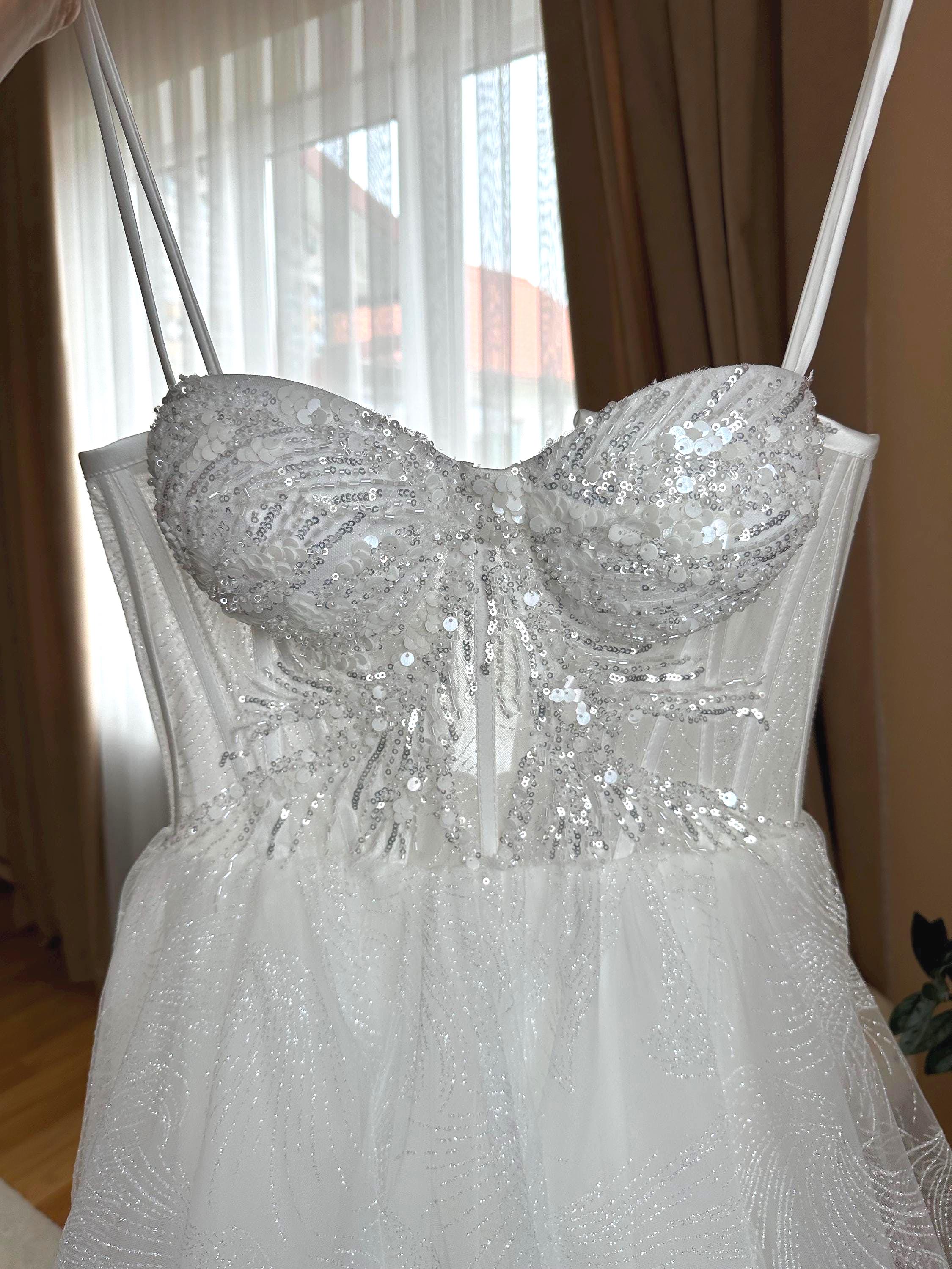 sequin hens dress Fringe Sequin Slip Hens Dress  BoutiqueBridal
