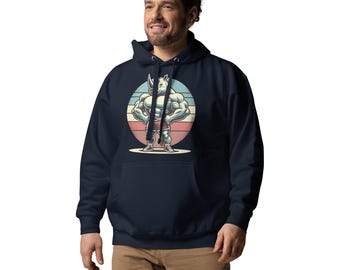 Iron Rhino Hoodie – Vintage Gym Power Mode, Unisex Hoodie