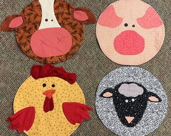 farm animal placemats