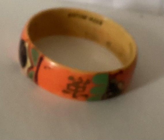 Two Early plastic Hand Painted Bangles priced ind… - image 2