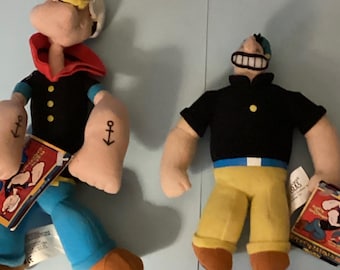 Two Character Dolls Popeye and Bluto priced individually