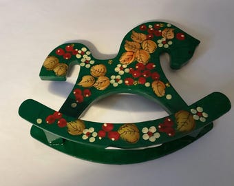 Painted and decorated small Wooden Toy Horse