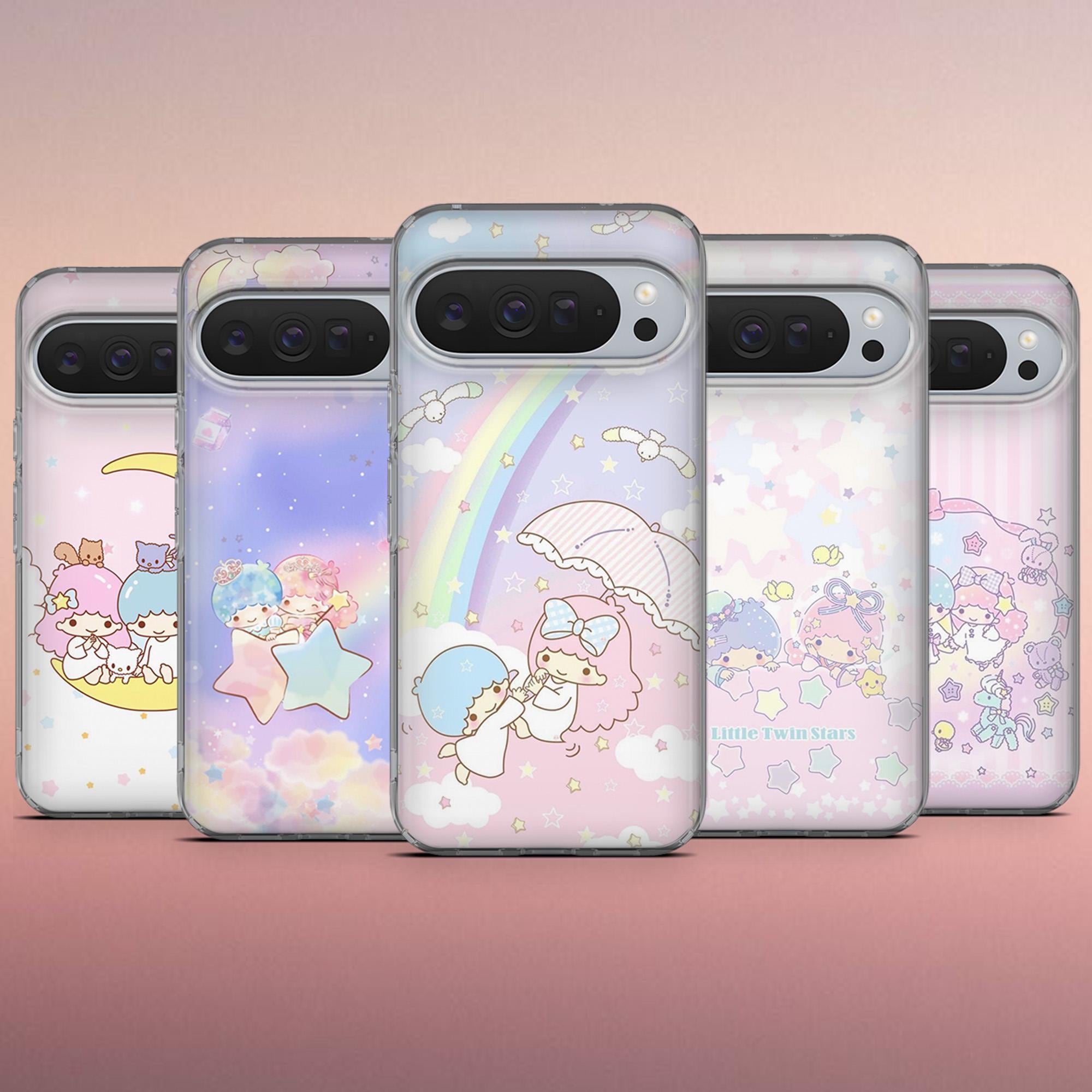 Coque Rigide Pailletée Little Twin Stars Pour IPhone 16 Pro Max / 15 / 14