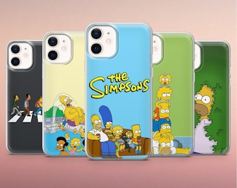 Funny Simpsons Phone Case Bart Homer Cover for iPhone 17Pro, 16, 15, 14, 13, 12, Samsung S26, S25, S24, A56, A16, A36, Pixel 10Pro, 10, 9A
