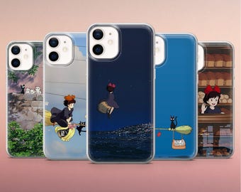 Kiki Delivery Service Phone Case Studio Ghibli Cover for iPhone 17Pro, 16, 15, 14, 13, 12, Samsung S26, S25, S24, A56, A17, A36, Pixel 10, 9