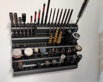 Modular Wall-Mounted Bit & Burr Holder | Drill Bit Holder Organizer Rack  Fits IKEA SKADIS PARKSIDE Tool multi-tools for Workshop  Garage