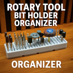 Rotary Tool Bit Holder Organizer | Dremel Accessories Storage Stand for Drill, Carving & Sanding Attachments