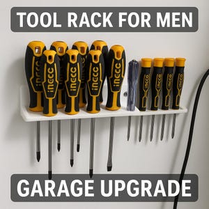 Wall Mount Screwdriver Holder: 3D Printed Garage Organizer