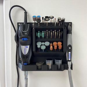 Dremel  Tool multi-tools| 3D Printed Organizer for DIYers, Garage  Workshop | Fits Rotary Tool Holder with Bit Rack  Flex Shaft Stor
