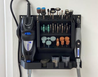Dremel  Tool multi-tools| 3D Printed Organizer for DIYers, Garage  Workshop | Fits Rotary Tool Holder with Bit Rack  Flex Shaft Stor