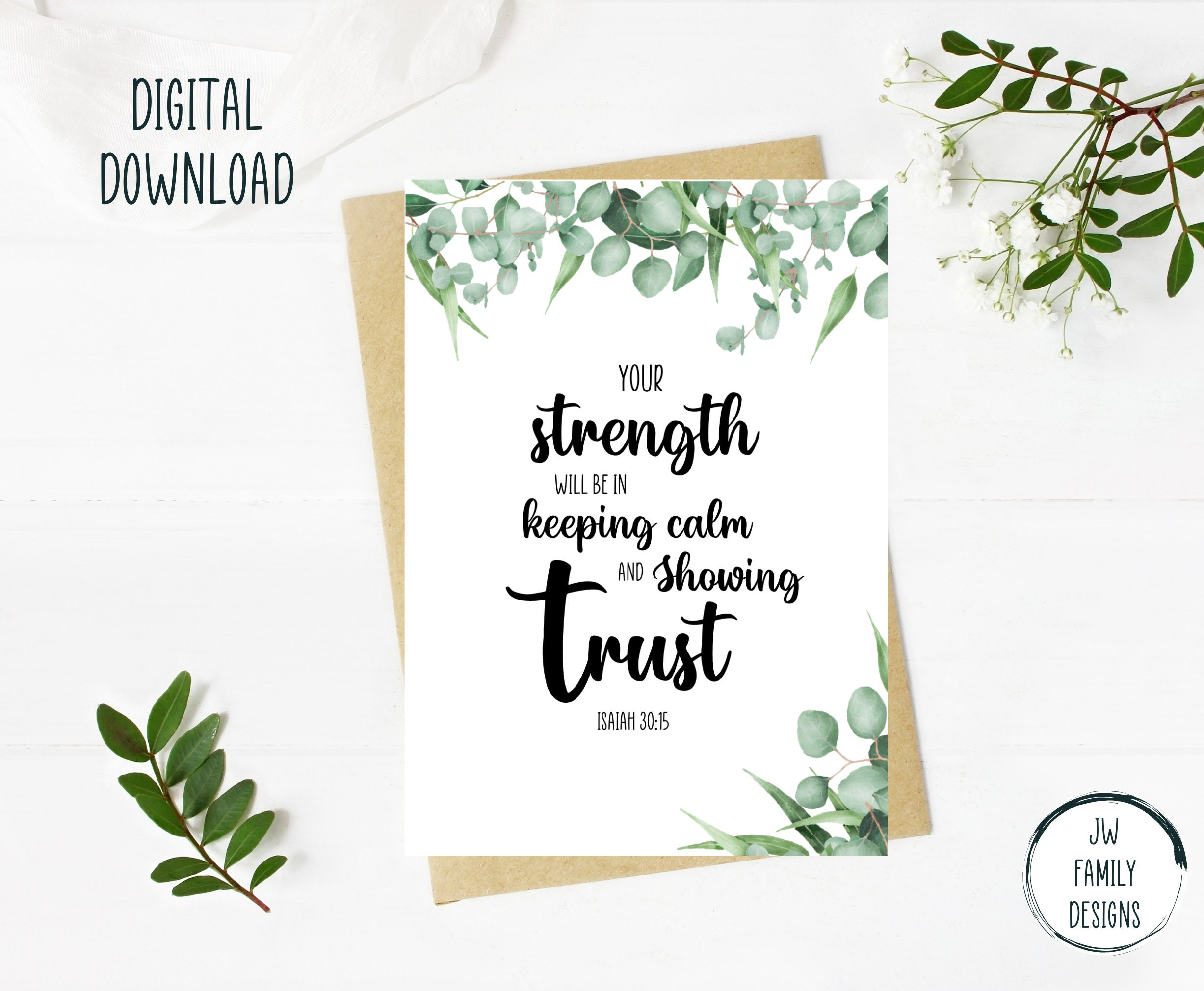 JW Printable Greeting Card 6 X 4 Blank Inside A4 Your - Etsy
