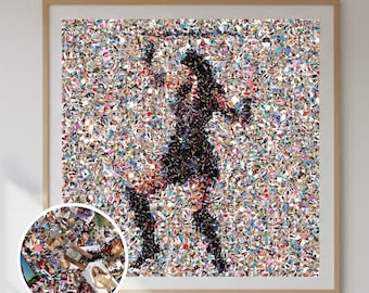 Personalized Photo Collage for a Movie Star Fan | Abstract Mosaic Art