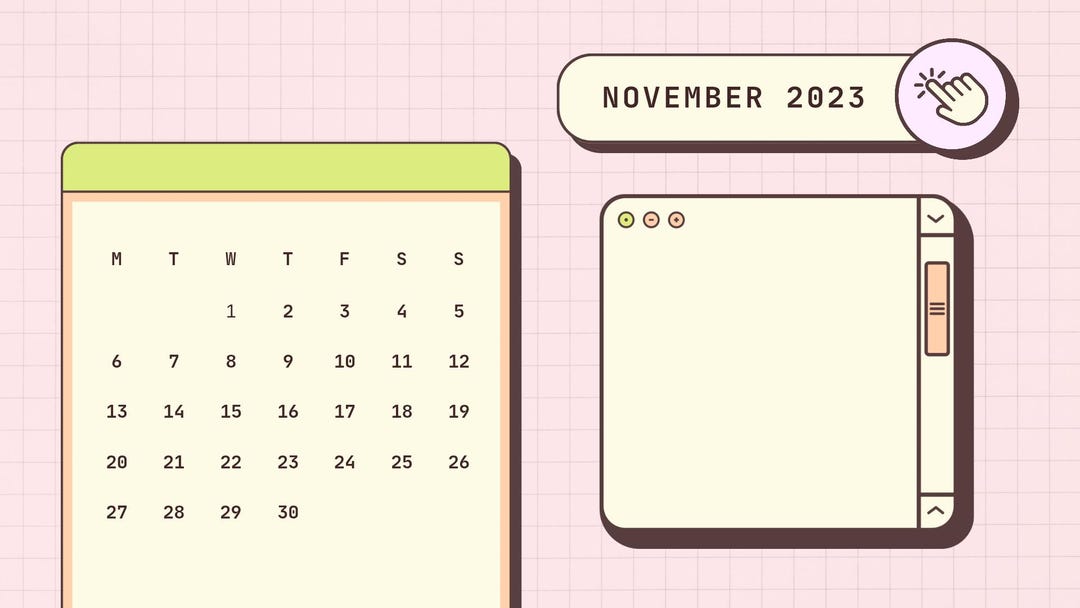 Computer Calendar Formats Minimalist Computer Style Calendar Presentation + Motivational Stickers ...