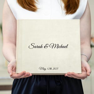 Personalized Instax Wedding Guest Book: Lay Flat Polaroid Photo Album