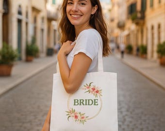 JGA women's bag, bachelorette party woman's bag, bride jute bag, hen party, accessories JGA, bride to be, team bride