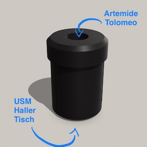 Lampenzapfen für Artemide Tolomeo Tischlampe und USM Haller Tisch