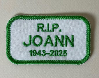R.I.P. Joann Fabric Embroidered Patch