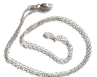 Sterling Silver Chain | Sterling Silver Finished Chain | Dainty Chain .925 Chain | Everyday Chain Silver Cable Chain | Bulk Jewelry Supplies