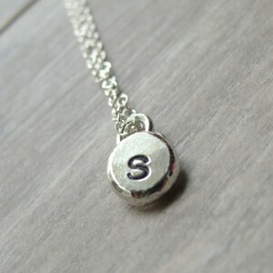 Initial necklace Sterling silver monogram necklace monogram initial pendant customized monogram jewelry personalized necklace
