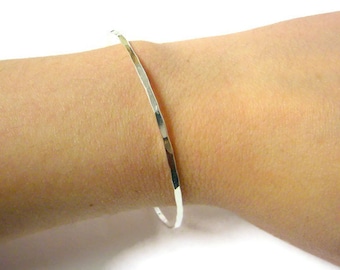 Sterling silver bangle bracelet Hammered Silver bangle sterling silver bracelet stacking bangle layering bracelet