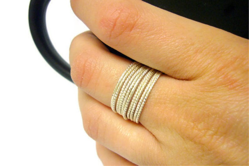Stacking Rings Set Sterling Silver Stackable Rings | Etsy