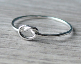 Sterling silver knot ring • Sterling silver ring • Tie the knot ring • Infinity ring • Bestfriend ring or Bridesmaid gift • Stacking ring