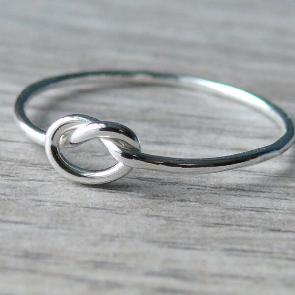 Sterling silver knot ring • Sterling silver ring • Tie the knot ring • Infinity ring • Bestfriend ring or Bridesmaid gift • Stacking ring