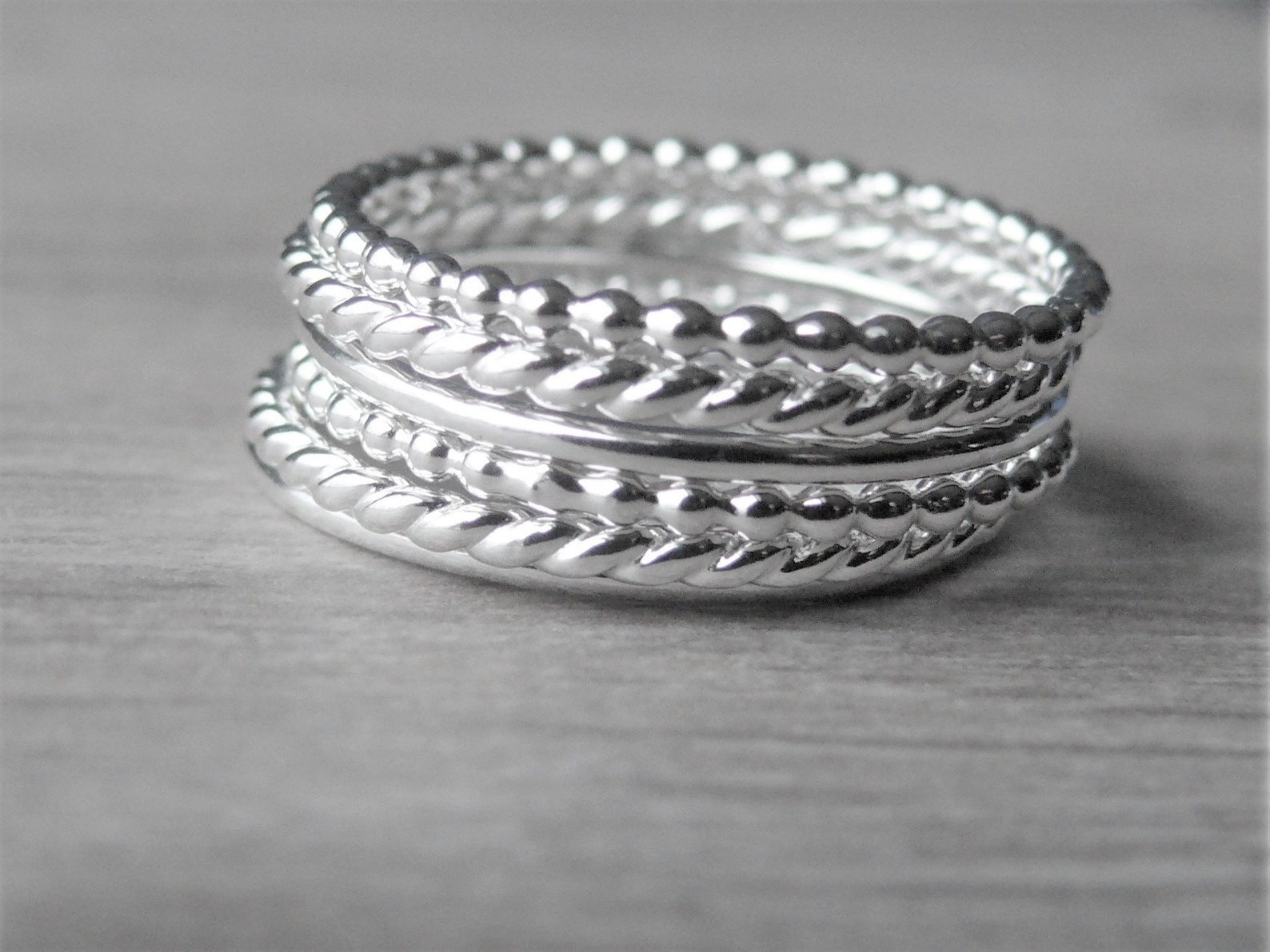 Sterling silver ring set of 6 sterling silver stacking rings Etsy