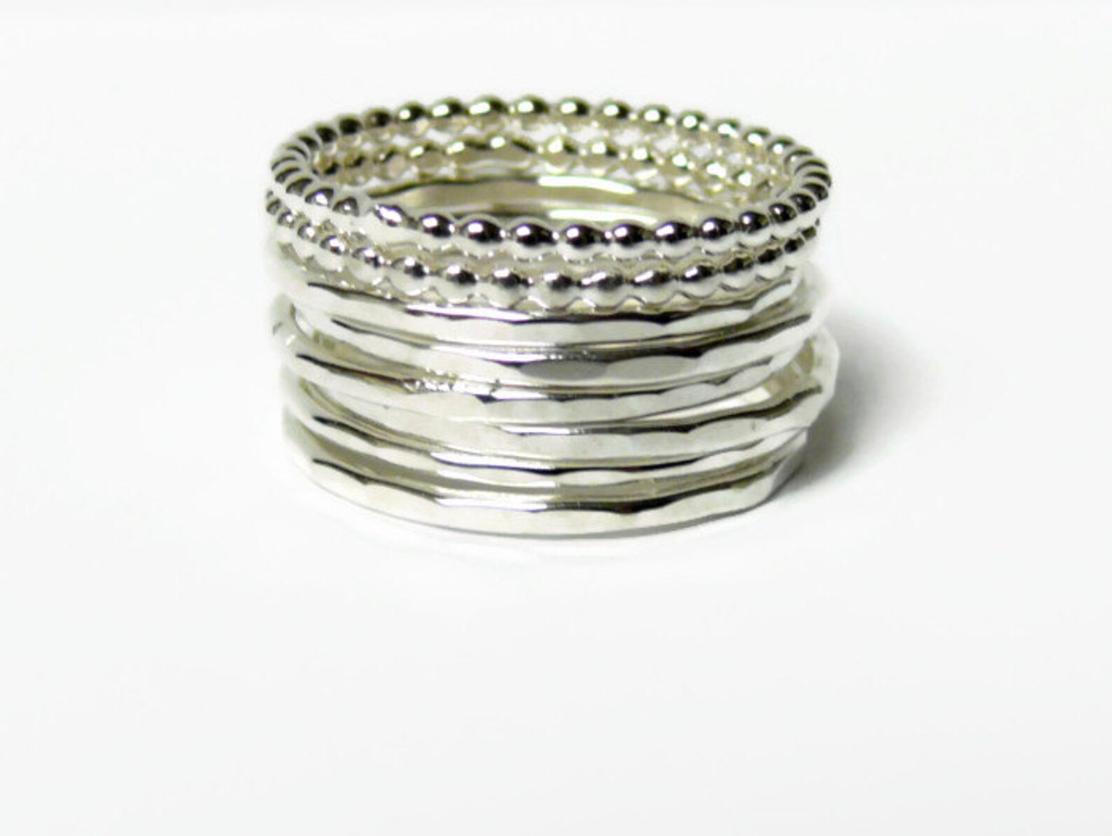 Stackable Rings Silver Stylish Stacking Rings • Silver Layering Rings • Sterling Silver Stacking Rings ...