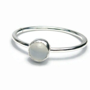 Sterling silver moonstone ring silver stacking ring sterling silver ring gemstone stackable ring