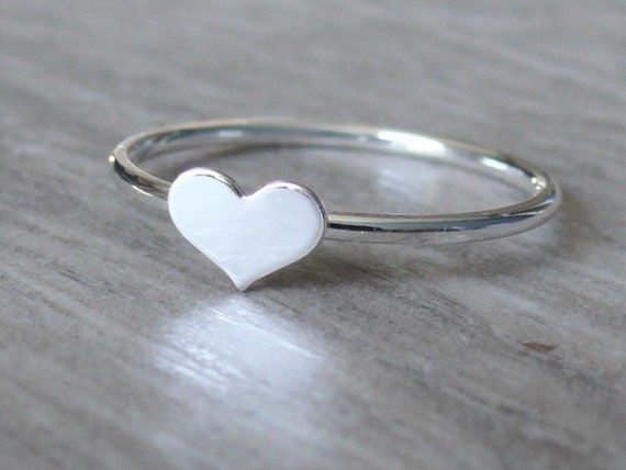 Sterling silver heart ring 925 Sterling silver ring Silver | Etsy
