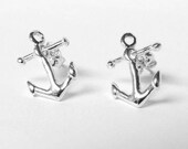 Anchor stud earring Sterling silver anchor studs nautical jewelry Sterling Silver studs