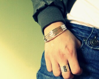 Sterling silver bangle bracelet set 7 bangles sterling silver bracelet hammered silver bangle stacking bangle stacking bracelet