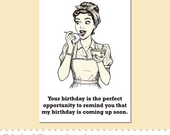 My Birthday - 15 x 18 Geburtstagskarte im Vintage-Stil zum Downloaden