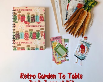 Garden To Table | A Retro Junk Journal Kit With Journal and Ephemera Pack