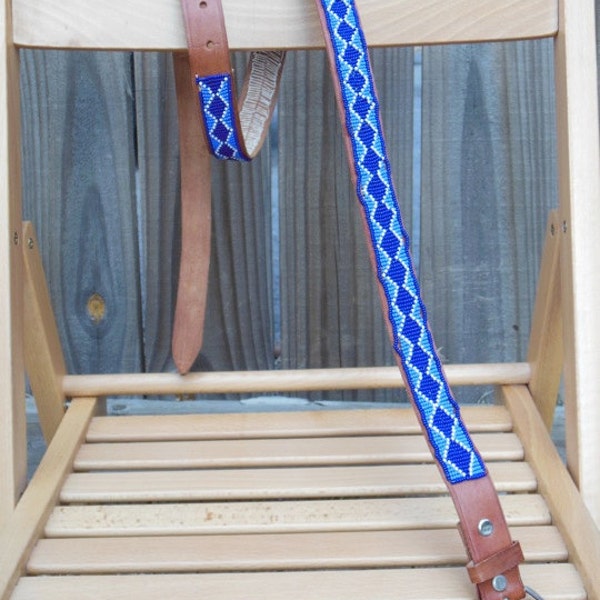 Hand-Made Blue Beaded Belt