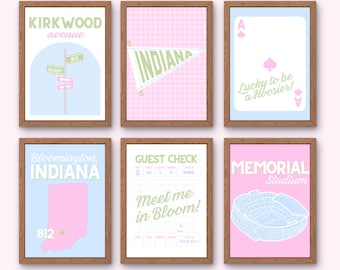 INDIANA INSPIRED PRINTS | Set of 6 | Digital Downloads