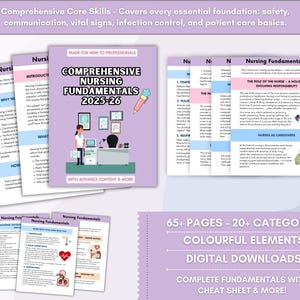 Nursing Fundamental Notes, Nursing Fundamentals Study Guide, Fundamental Bundle Notes, NCLEX Notes, Nursing Notes, Fundamental Bundle Notes