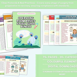 Operating Room Basics Bundle, OR Nursing Notes, Surgical Guide, Surgery, Nursing Study Guide, 2025 Edition