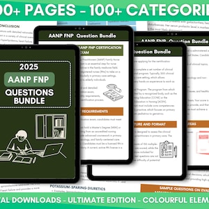 FEP Exam Prep Bundle 2025 - ANCC AAEP Prüfung, Übungsfragen für Krankenschwester, np Lernführer, digitaler Download, druckbare Bewertungsbögen