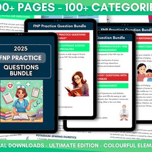 FEP Exam Prep Bundle 2025 - ANCC AAEP Prüfung, Übungsfragen für Krankenschwester, np Lernführer, digitaler Download, druckbare Bewertungsbögen