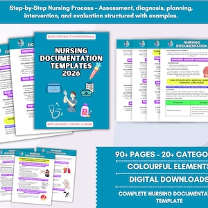 Nursing Documentation Template, Nurse Charting Guide, Documentation Guide, CNA Patient Practice, Nurse Charting Documentation Cheat Sheet
