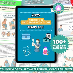 Nursing Documentation Template, Nurse Charting Guide, Documentation Guide, CNA Patient Practice, Nurse Charting Documentation Cheat Sheet