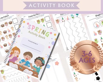 Pack d'activités de printemps : 30 feuilles de travail d'apprentissage amusantes (téléchargement PDF) | Jeux éducatifs amusants