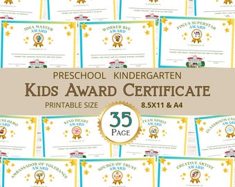 Certificats de récompense d'étudiant drôle : récompenses imprimables de salle de classe (PDF et PNG)