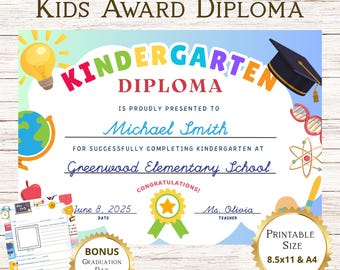 Diplôme de maternelle : PDF imprimable avec questionnaire en prime