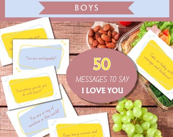 Notes de boîte à lunch imprimables pour garçons : 50 messages de motivation PDF à télécharger