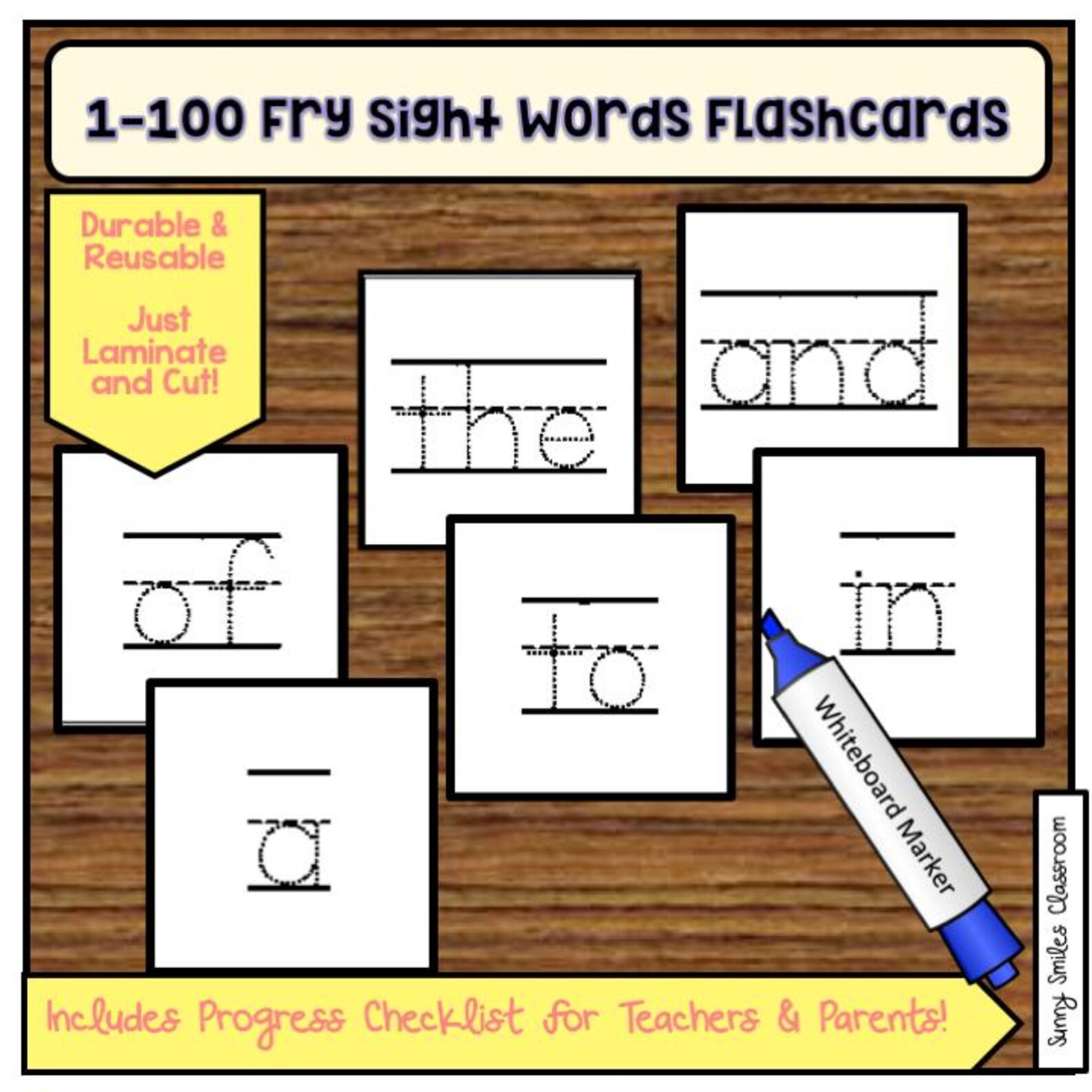 Fry Sight Words Flashcards: Tracing for Kindergarten (PDF Pattern) - Etsy