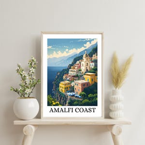 Amalfi Coast Art - Travel Wall Art - Travel Poster - Travel Print - Wall Art - Poster - Italy Wall Art - Travel Art - Gift for traveller