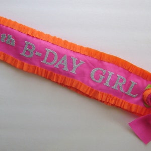 Birthday sash,  40th Birthday sash, customize with any colors- adjustable for adult or child CUSTOMIZE IT!